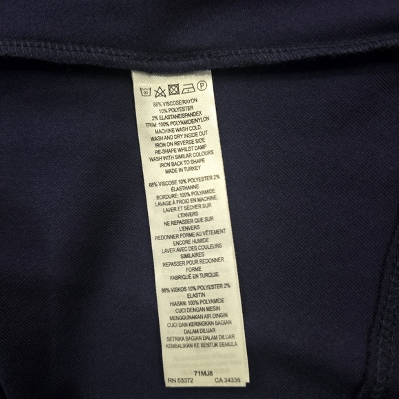 French Connection Alicia Lace Inset Blue and Black Dress Size 8 - Picture 5 of 9